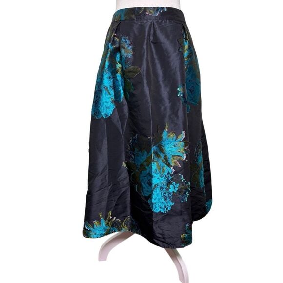 Maeve Ronette Jacquard‎ Midi Skirt Women’s Size 4 Anthropologie Floral Metallic - Picture 2 of 10